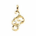 14K Yellow Gold Freeform Pendant